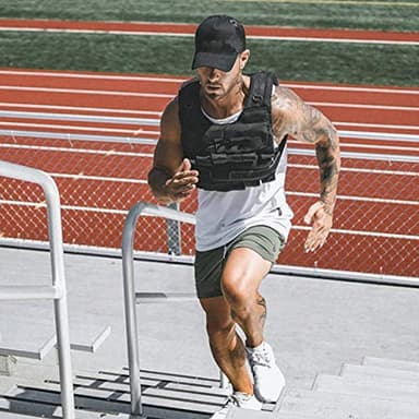 Leidowei 2 in 1 Running Sport Shorts for Men Quick Drying Breathable with Built-in Pocket White L - Image 4