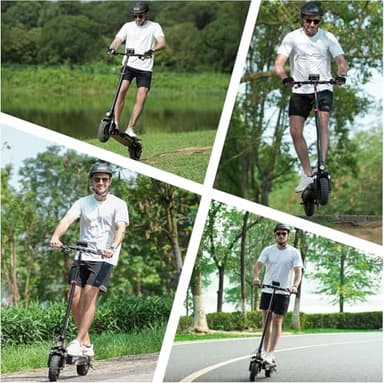 iScooter iX3 Electric Scooter,10" Off Road Pneumatic Tires,800W Motor E-Scooter Up to 25 Miles Range, Top Speed 25MPH, Adjustable Handlebar Height, Folding Commuting Escooter for Adults - Image 7