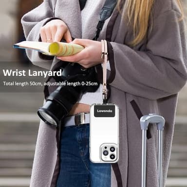 Lawonda 2 Pads Phone Lanyard Adjustable Crossbody Cell Phone Neck Strap Universal Mobile Phone Wrist Lanyard + 2pcs Cellphone Patch Tether Tab for Travel Essentials Black - Image 3