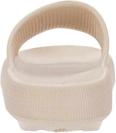 BRONAX Slides for Women and Men Pillow Slippers for Female Size 9 Indoor Antislip Home Platform House Sandals Slipers Comfy Cushioned Thick Sole 40-41 Khaki - Image 6