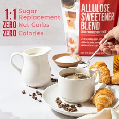 BetterBody Foods Allulose Sweetener 3 LB Bag - Zero Calorie, Non-GMO & Gluten -Free, 1:1 Sugar Replacement with No Aftertaste, Perfect for Baking and Caramelizing - Image 3