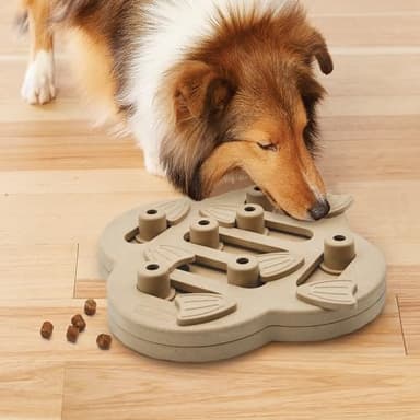 Outward Hound by Nina Ottosson Dog Hide N' Slide Treat Puzzle Enrichment Toy, Level 2 Intermediate, Tan, Composite - Image 8