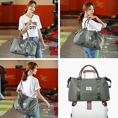 Travel Duffel Bag,Sports Tote Gym Bag,Shoulder Weekender Overnight Bag for Women - Image 7