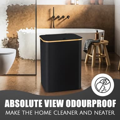 Hampers for Laundry Basket with Lid, 160L Extra Large 3 Section Clothes Divided Organizer for Bedroom, Laundry Room, Dirty Clothing Hamper, Black - Image 7