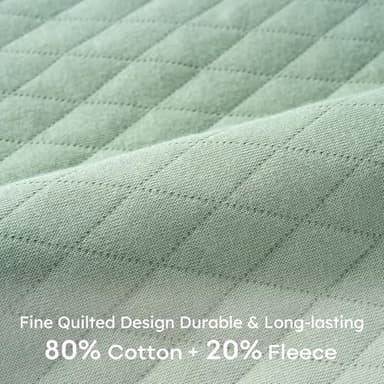 Yoofoss Baby Sleep Sack 12-18 Months 1.0 Tog Long Sleeve Sleep Sack Cotton Wearable Blanket for Toddlers 2-Way Zipper Quilted Sleeping Sacks(Large) - Image 7