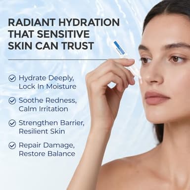 SKINERSE Intensive Repair Serum, 15%Hyaluronic Acid for Sensitive Skin Anti Aging Ultra Hydrating Serum for Face Calming Barrier Repair Redness Relief with Ceramides Centella 30Vials Daily Travel Care - Image 5