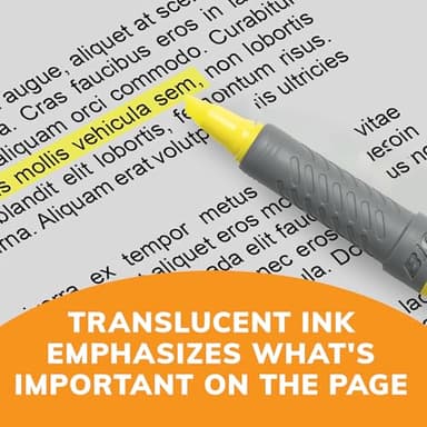 BIC Brite Liner Grip Highlighter, Chisel Tip, Yellow, 5-Count (GBLP51-Ylw) - Image 7