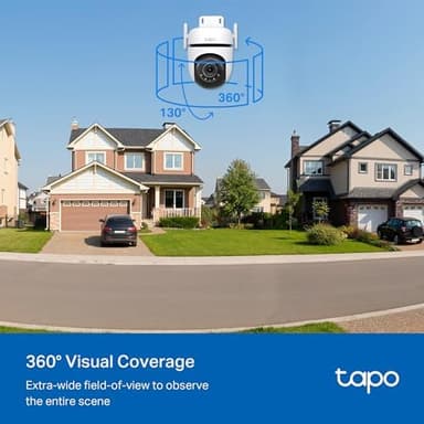 TP-Link Tapo 2K QHD Outdoor Pan/Tilt Wi-Fi Security Camera, 360° View, Motion Tracking, Color Night Vision, Free Person/Vehicle/Motion Detection, Cloud & SD Card Storage, 24/7 Recording, Tapo C520WS… - Image 5