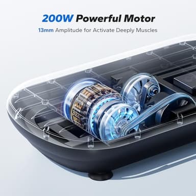 MERACH Vibration Plate Exercise Machine, Vibration Plate 440 Lbs Capacity, Bluetooth and Silicone Pedal, Stimulate Deep Fat, Vibration Plate for Lymphatic Drainage, Vibrating for Weight Loss(Black) - Image 5