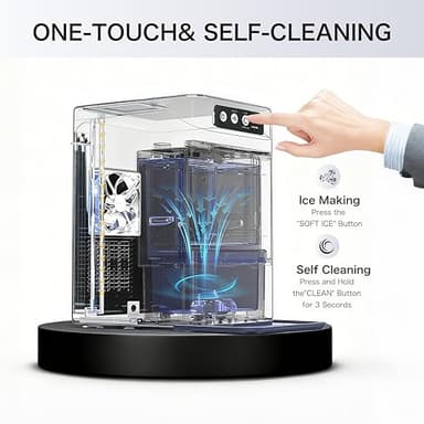 Large Capacity Ice Makers Countertop One-Click Operation Self-Cleaning Portable Ice Maker 41lbs/24H with There is A Detachable 3L Water Tank Ice Machine for Home,Bar,Office - Image 4
