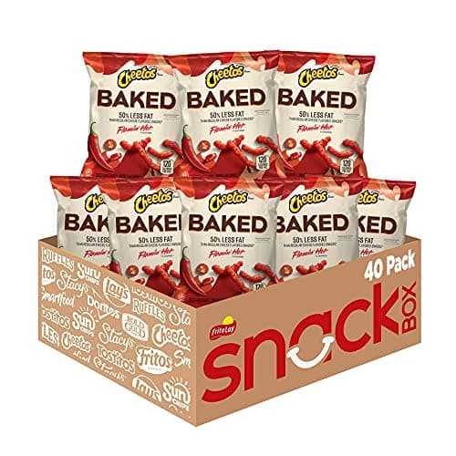 Frito Wnaldc Lay Baked Cheetos Crunchy Flamin' Hot, 0.87 Ounce Pack of 40 - Image 1