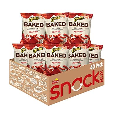 Frito Wnaldc Lay Baked Cheetos Crunchy Flamin' Hot, 0.87 Ounce Pack of 40 - Image 1