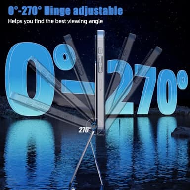 1ST IDEA Phone Tripod Stand, Aluminum Alloy Mini Tripod Compatible with Magsafe iPhone 17/16/15/14/13/12 Series, Foldable Strong Magnetic Phone Stand, Mult-Angle Adjustment Selfie Stick - Image 3