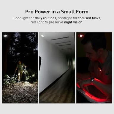 OLIGHT Oclip Pro EDC Flashlight Clip-on Light, Rechargeable 500 Lumens with Three Lighting Solutions Type-C Charging, Magnetic Flash Lights for Signaling, Cycling, Outdoor or Indoor Use(FS Red) - Image 2