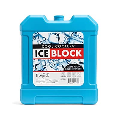 Cool Coolers by Fit + Fresh, XL Cooler Ice Block, Large and Powerful Ice Pack, Perfect for Insulated Cooler, Beach Bag, Backpack Cooler & Travel, 1PK, Blue - Image 4