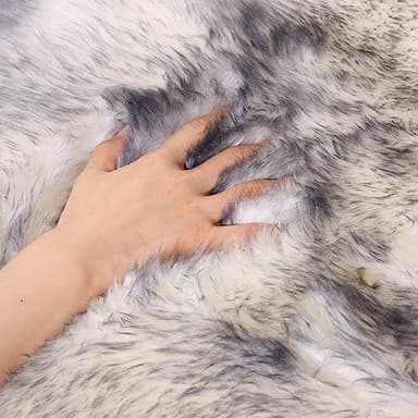 LLB Genuine Sheepskin Area Rug Wool Rug Fur Carpet Fluffy Shaggy Fur Rug for Living Room Kids Bedroom Real Sheepskin Throw Lambskin Rugs Sofa Mat Chair Seat Covers (Snow Grey, 4 x 6 ft Sheepskin) - Image 5
