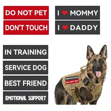 Service Dog Patch 8 Pcs, Do Not Pet, Best Friend, in Training, Emotional Support Patch, (Large-1.50 x 5.12) - Image 8