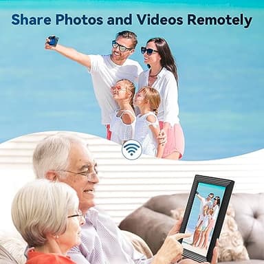 Frameo 10.1" WiFi Digital Picture Frame, Smart Digital Photo Frame with 16GB Storage, 1280x800 IPS HD Touch Screen, Auto-Rotate, Easy Setup to Share Photos or Videos Remotely via App from Anywhere - Image 2