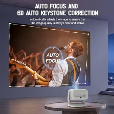 [Auto Focus/4K Support]A8 Projector with 5G WiFi and Bluetooth , 600 ANSI Native 1080P Outdoor Movie Projector, Auto 6D Keystone , Home Theater Projector compatible with Phone/TV Stick/PC - Image 2