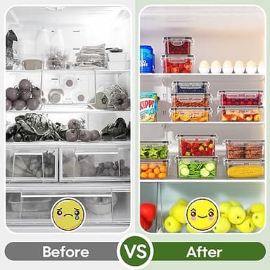 KEMETHY 36-Piece Food Storage Containers with Lids(18 Container & 18 Lid), Plastic Food Containers for Pantry & Kitchen Storage and Organization, BPA-Free, Leak Proof, Reusable with Labels & Pen - Image 6