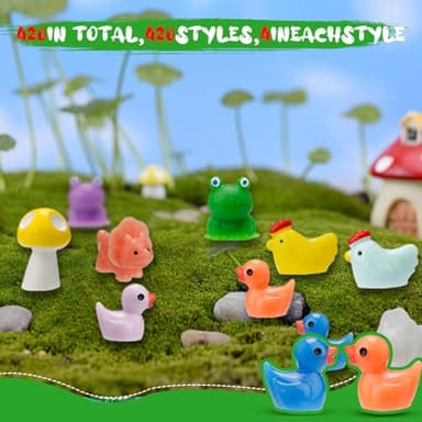 420 Pcs Mini Resin Animals 12 Styles Resin Animals Figurines Bulk for Fairy Garden Miniature Dollhouse Accessories Hide Crafts Decor - Image 6