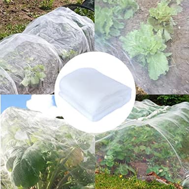 Agfabric Garden Netting 6.5'x15' Insect Pest Barrier Bird Netting for Garden Protection,Row Cover Mesh Netting for Vegetables Fruit Trees and Plants,White - Image 8