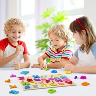Zeoddler Alphabet Puzzles, Wooden Puzzles for Toddlers, ABC Shape Puzzles for Kids, Preschool Learning Activities, Gift for Girls Boys - Image 6