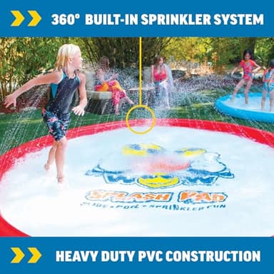 WOW Sports Giant Splash Pad, Durable Wading Pool with Built in Sprinklers - Image 2
