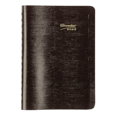 Brownline® 2025 PlannerPlus™ Daily/Monthly Planner, Appointment Book, 12 Months, January to December, Twin-Wire Binding, 8" x 5", Black (CB634WN.BLK-25) - Image 2