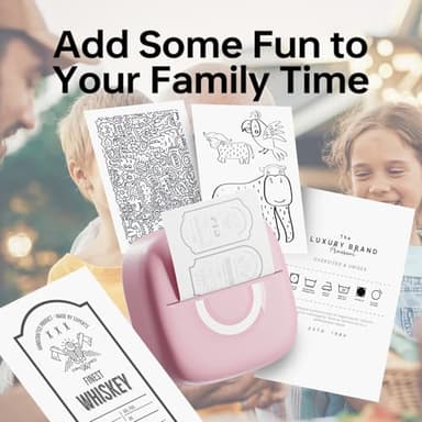 Mini Printer Sticker Thermal Printer with 3 Rolls Paper, Bluetooth Portable Phone Print Pods,Study Sticker Maker for Pictures, Photos, Journals, DIY, Compatible with Phone & Tablet - Image 6