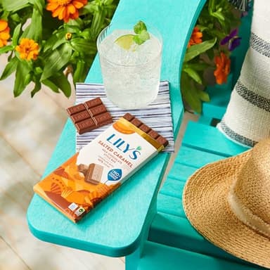 LILY'S Salted Caramel Milk Chocolate Style No Sugar Added, Sweets Bars, 2.8 oz (12 Count) - Image 5