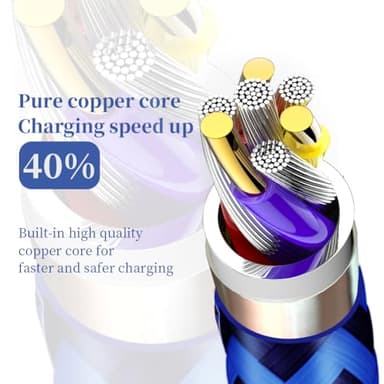 iPhone Charger [Apple MFi Certified] Lightning Cable 6PACK-3/3/6/6/6/10 FT Nylon Braided iPhone Charger Cord High Speed Cord for iPhone 14/13/12/11 Pro Max/XS MAX/XR/XS/X/8/7/Plus/6S/6/iPad - Image 2