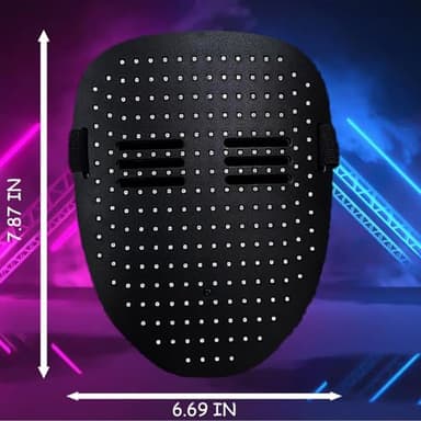 JDBMAOYE Led Mask, Lighted Up Mask with Gesture Sensing,Led Mask Costume for Halloween Costume,Masquerade,Cosplay Party - Image 6