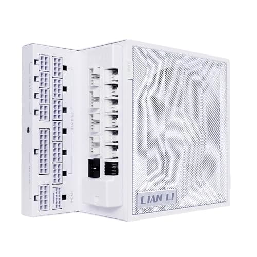 Lian Li EDGE1200W Fully Modular Low-Noise ATX Power Supply - ATX 3.1 & PCIE 5.1 Compliant - Cybenetics Gold Efficiency - 12V-2x6 Cable - L-Shape Design - with USB/Fan Hub - White (EG1200G.WH) - Image 1