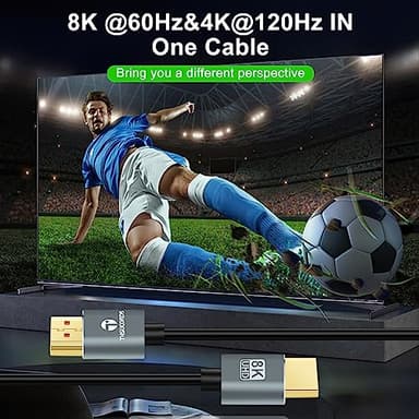 Thsucords Ultra Thin 8K 4K HDMI Cables 10FT 2 Pack, Slim & Flexible Soft High Speed HDMI 2.1 Cord Support 4K@120Hz 8K@60Hz48Gbps Compatible with Roku TV/HDTV/PS5/Blu-ray - Image 6