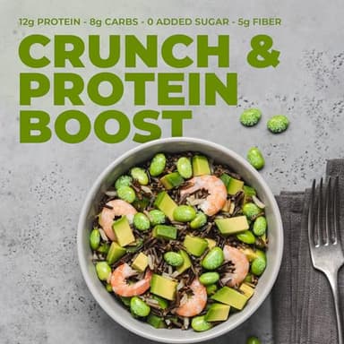 Crunchy Dry Roasted Edamame Beans Snack by Zest Delites, Sea Salt, Vegan, Low Calorie (110cal) High Protein Snacks (12g), Low Carb, Keto, Gluten Free, 0.9 oz 24 Packs - Image 9