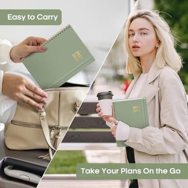 Academic Planner 2025-2026, Weekly and Monthly Calendar Planner Book, July 2025 – June 2026, Hardcover Organizer with Tabs, Perfect for Teachers, Students, Women & Men, A5 (6.4" x 8.5") - Green - Image 7