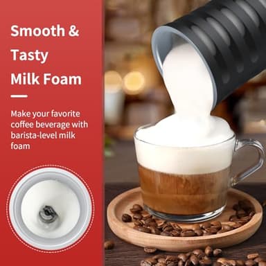 Paris Rhône Milk Frother, 4-in-1 Milk Steamer and Frother, Hot & Cold Foam Milk Warmer with Temperature Control, Auto Shut-Off Frothers for Coffee, Latte, Cappuccino, Macchiato - Image 4