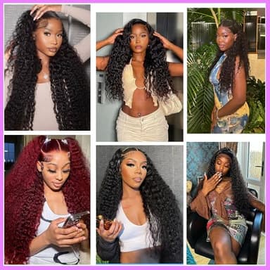 250% Density 13X6 30 Inch Deep Wave Lace Front Wigs Human Hair Curly Wig Wet and Wavy HD Lace Front Wig Pre Plucked 100% Real Human Hair No Synthetic Blend No Tangle No Shedding Triple Lifespan 3X - Image 6