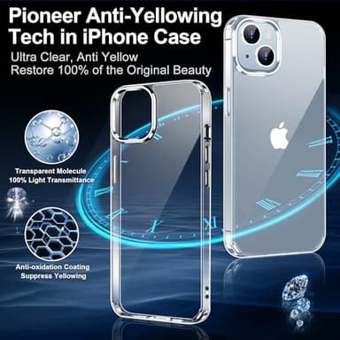 jaroco for iPhone 13 Case 6.1-Inch, Non-Yellowing Shockproof Phone Bumper Cover, Anti-Scratch Clear - Image 6