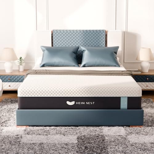 HEIM NEST Full Mattress, 12 Inch Gel & Air-Cooling Memory Foam Mattress for Pressure Relief, Medium Firm Full Size in a Box with Cooling Cover for Conforming Support and Restful Sleep - Image 1