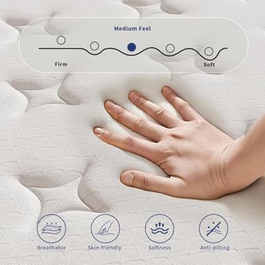 SupremeSleep King Size Mattress, 12 Inch King Mattress in a Box, Memory Foam Hybrid Matress with Individual Pocket Spring for Motion Isolation, Pressure Relief, Medium Firm Feel, CertiPUR-US - Image 5