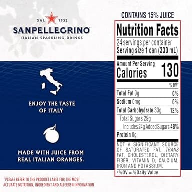 Sanpellegrino Italian Sparkling Drink Aranciata Rossa, Sparkling Orange And Blood Orange Beverage, 24 Pack Of Cans - Image 6