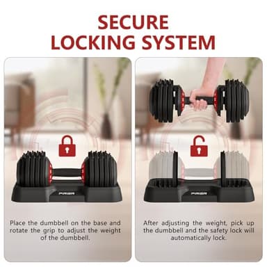 Adjustable Dumbbell Set 55LB Dumbbells Weight, 10-in-1 Weight Dumbbell with Anti-Slip Metal Handle and Bicep Supports for Comprehensive Full Body Strength Training - Image 6