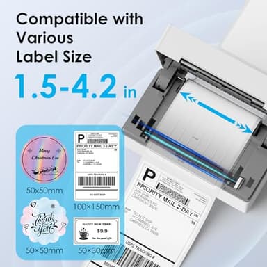 KNAON Bluetooth Thermal Shipping Label Printer, 4x6 Portable Thermal Address Label Printer for Small Business, Compatible with iPhone,Android,Windows,Mac,Chromebook –Works with Ebay Shopify USPS&More - Image 3