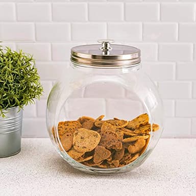 Glass Cookie Jars for Kitchen Counter (3 Pack) 75oz Food Storage Canisters with Airtight Lids + Marker & Labels, Coin & Penny Jar for Candy Buffet, Coffee, Laundry Detergent Holder - Image 9