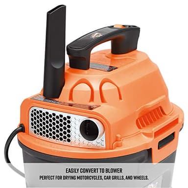 Armor All, AA255 , 2.5 Gallon 2 Peak HP Wet/Dry Utility Shop Vacuum , Orange - Image 6