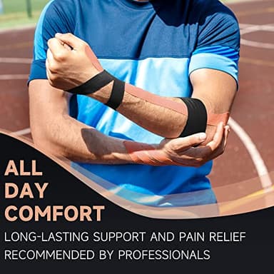 CKeep Uncut Kinesiology Tape(2 Rolls), Original Cotton Elastic Premium Athletic Tape,Latex Free Hypoallergenic, 2inch x 16ft, Beige - Image 5