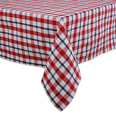 DII American Plaid Table Top Collection for Everyday Use, Summer Cook-Outs, Barbeques, Picnics, Indoor/Outdoor Entertaining, 100% Cotton Machine Washable, Tablecloth, 52x52 - Image 8