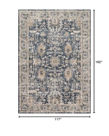 Loloi Teagan Collection TEA-03 Denim/Pebble 9'-9" x 13'-6" Area Rug, Large, Soft Neutral Rug, High-Traffic for Living Room, Bedroom, Home Office, Dining Area - Image 2